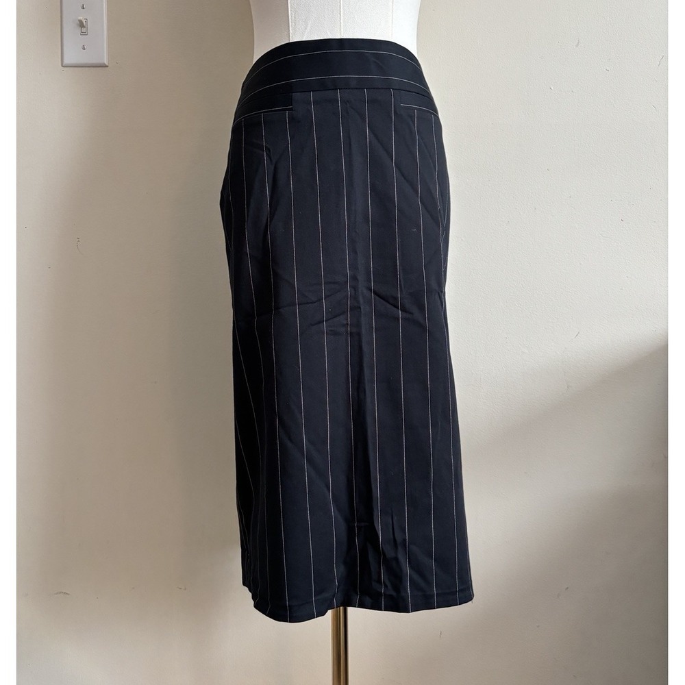 United Colors of Benetton‎ Skirt Pinstripe IT 38 Women's XS Small Black Chic